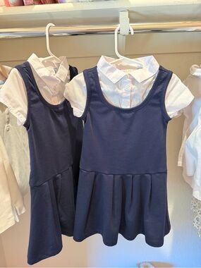 Children’s Place lot of 2 school uniform dresses navy size 4